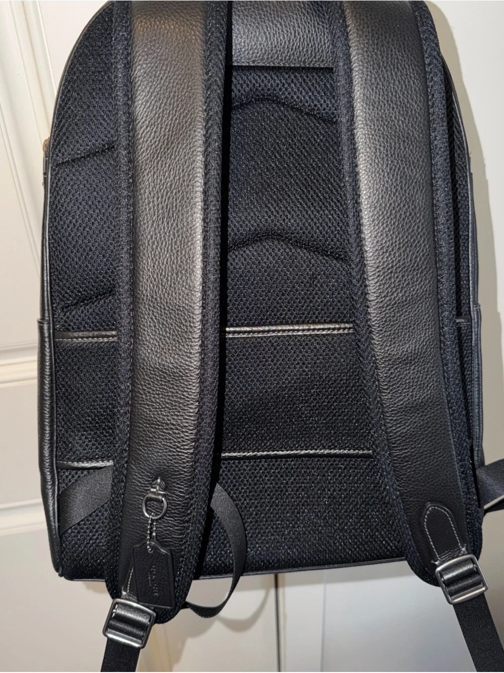 Coach Black Pebbled Leather Backpack - Picture 7 of 8